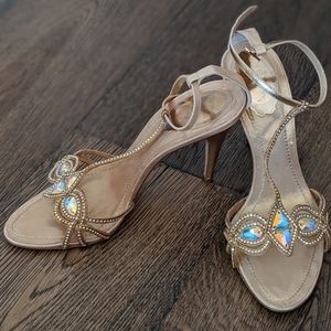 Rene Caovilla gold heels